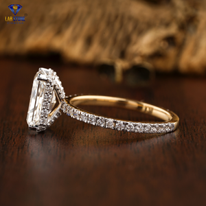 2,62 CT Radiant & Round Brilliant Cut con anillo de pila de oro macizo 18K Oro amarillo Diamante certificado Labgrown Diamond Jewelry - Product Image 2