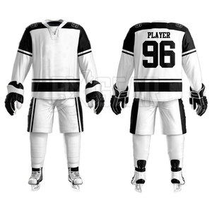 Conjunto de uniforme Ice Hokey transpirable y duradero que incluye Jersey y pantalones hechos de tela de alto rendimiento diseñada - Product Image 1