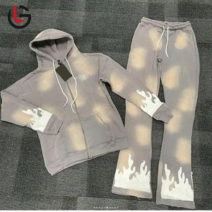 Chándal elegante lavado con ácido para hombre, ropa ligera para correr con capucha, superventas, ropa deportiva pesada para la temporada de invierno - Product Image 6