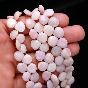 Cuentas de Briolette de piedras preciosas en forma de corazón facetadas de ópalo Rosa Natural para la fabricación de joyas, cuentas de cristal en forma de piedra de ópalo de 9-10mm - Product Image 6