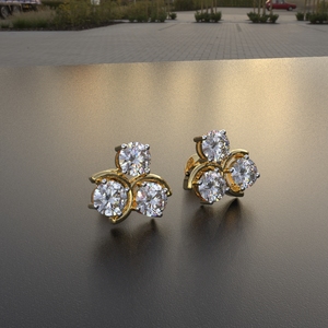 Avarta Jewellery Tri Star Lab Pendientes de diamantes - Product Image 4