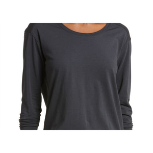 T-Shirt Crop Top da Donna Nero Notte, Manica Lunga, Jersey Aderente Traspirante, Taglie XXS XS One Size XL - Product Image 2