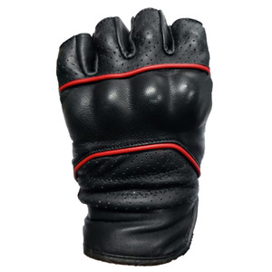 Gants perforés de moto en cuir véritable de qualité supérieure Shorts de moto de style mode à doigts courts pour les activités de plein air vêtements d'été - Product Image 4