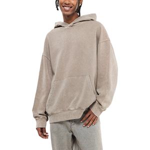 Sweat à capuche délavé à l'acide pour homme, 450 GSM, en coton, style décontracté urbain, personnalisable, OEM, marque privée, fabricant d'usine - Product Image 1