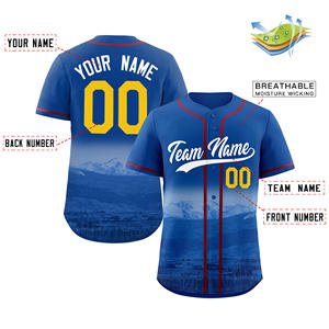 Maillot uniforme de baseball respirant personnalisé pour adultes cousu imprimé nom/numéro/logo personnalisé séchage rapide et évacuation de l'humidité - Product Image 4