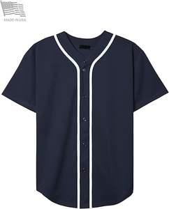 Maillots de baseball pour hommes, chemise à boutons, style hipster, hip hop, t-shirts, maillots de baseball pour hommes, sublimation par transfert thermique, maillots de baseball bon marché - Product Image 1