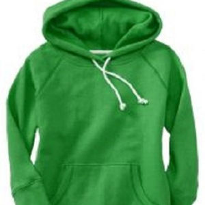 Cool Green 100% Cotton Fleece Hoodie Prenda de invierno con logotipo personalizable Patrón sólido Tallas 3XL 6XL Anti-Shrink Disponible - Product Image 1