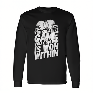 Maglietta da Calcio a Maniche Lunghe con Collo Rotondo, Unisex per Adulti, Abbigliamento Promozionale con Scritta Accattivante per Feste di Calcio - Product Image 3