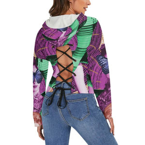 Sweat à capuche personnalisé par sublimation imprimé avant automne chaud pour femmes séchage rapide écologique taille adulte 100% sweats à capuche en polyester - Product Image 2