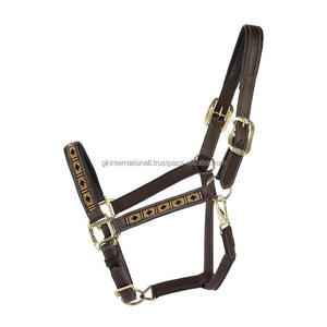 Col licou de cheval en cuir de qualité supérieure, fait sur mesure, avec perles cousues, 100% cuir de vache, fabricant, vente en gros - Product Image 1