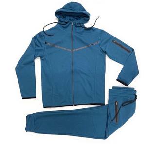 Ropa Deportiva, Uniforme de Entrenamiento de Invierno para Hombre, Conjunto Deportivo para Exteriores, Fútbol, Azul, Poliéster/Algodón, Cierre con Cordón, Chándal - Product Image 4