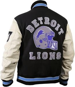 Detroit Beverly Hills Cop Varsity Jacket Men's - Lions Baseball Wool Varsity Jacket for Men - Product Image 4