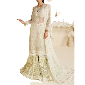 Trajes bordados Zari para mujer, Colección Formal de 3 piezas cosida, últimas mujeres, trajes Punjabi indios de Pakistán, ropa de diseñador - Product Image 1