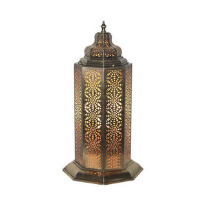Linterna decorativa de Metal clásico, luz de mesita de noche con diseño hueco, linterna marroquí para decoración del hogar de Ramadán a buen precio - Product Image 1