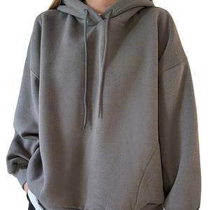 Custom Pullover 100% Cotton Hoodies Women Sweatshirts Grey-Color Women Hoodie & SweatShirt At Qasaab Gloves Company - Product Image 1