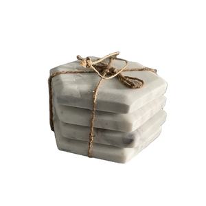 Posavasos de mármol de piedra, Juego de 4 posavasos de mármol de ónix - Product Image 1