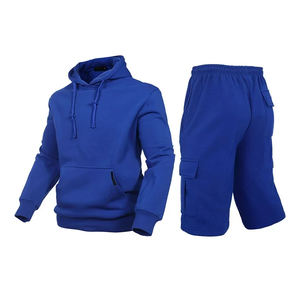 Conjunto Deportivo para Hombre, 100% Algodón, Transpirable, Talla Grande, Secado Rápido, Sudadera con Capucha y Pantalones Cortos para Deportes de Invierno y Uso Casual - Product Image 3