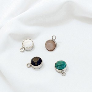 Pendentif à breloque rond en pierre précieuse de malachite naturelle-925 breloque en argent pour bracelet bijoux pendentif unique fait main en gros - Product Image 4