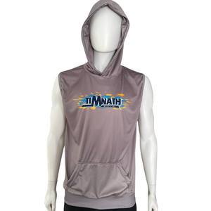 Custom Made Men's Luxury Screen Printing <b>Sleeveless</b> <b>Hoodie</b> Multi-Color 100% Cotton Trending Winter Oem Service - Product Image 6