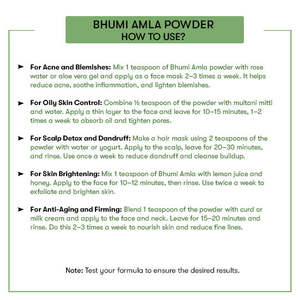 Poudre d'Amla Bhumi, produit multi-usages pour les soins et le coiffage des cheveux - Product Image 3