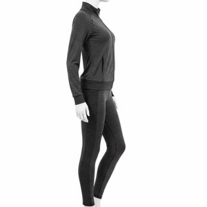Conjunto de Yoga Elástico en Cuatro Direcciones, Chaqueta y Leggings, Tela de Nailon y Elastano, Ropa de Entrenamiento de Alta Elasticidad, Venta al por Mayor - Product Image 1