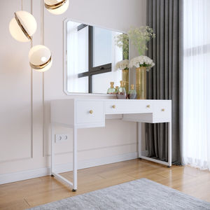 Modern 3-Drawer Dressing <b>Table</b> with Rubberwood SFBTD009 - Product Image 1