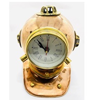 Casque de plongée sous-marine vintage Navy Mark V en cuivre et laiton massif de 18 pouces, écologique, fait main, taille réelle, décoration nautique en métal
