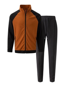 Sweat à capuche à fermeture éclair tricolore et grand pantalon ample pour hommes 100% coton Équipement de sport et de loisirs pour les sports d'hiver - Product Image 4