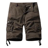 Six poches qualité chaude été 100% coton demi-pantalon court pour hommes conception personnalisée hommes Cargo Shorts bas prix en noir