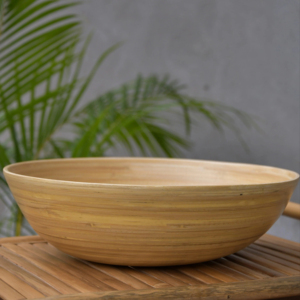 Cuenco grande de bambú pintado en color personalizado Decoración de presentación de comida atractiva Ecológico Productos vietnamitas al por mayor - Product Image 1