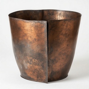 Timeless Bloom Cradle with <b>Raised</b> Borders and Ornate Side Grips Finished in Antique Patina Suited for Florals in Boutique Homes - Product Image 1