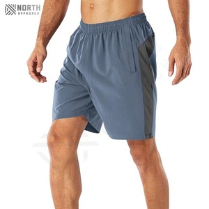 Pantalones Cortos Deportivos de Gimnasio para Hombre de Alta Calidad, Diseño Sólido, Bolsillos con Cremallera, Ecológicos, para Correr y Entrenar, Técnica de Teñido Liso - Product Image 1