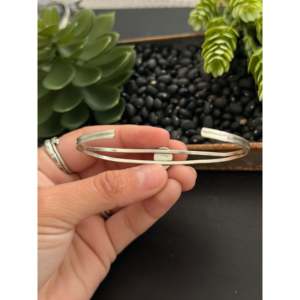 Navajo Handmade Moonstone & Sterling Silver Fashion Cuff Bracelet - Product Image 5