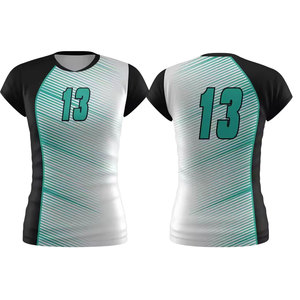 Camiseta de Voleibol Ligera de Manga Corta con Estampado por Transferencia de Calor Personalizado, con Color y Logotipo Personalizados, Unisex, 100% Poliéster - Product Image 1