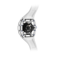 Reloj Mecánico Automático de Lujo en Oferta, de Alta Calidad, en Acero Inoxidable con Caja en Forma de Tonneau, Esfera Analógica con Cristal