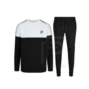 ชุดวอร์มคอกลมของผู้ชายผ้าฝ้าย100% สีพื้นแบบสวมหัวแนววินเทจ - Product Image 1