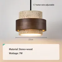 Luminaire suspendu en travertin naturel nordique, lustre en pierre wabi-sabi, style rétro industriel pour chambre à coucher, bureau, salle à manger, lampe suspendue au plafond