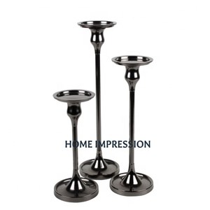เชิงเทียนสำหรับตกแต่งโต๊ะงานแต่งงานสีดำและสีทองรูปทรงสวยงามเชิงเทียนสำหรับใช้ในบ้าน - Product Image 3