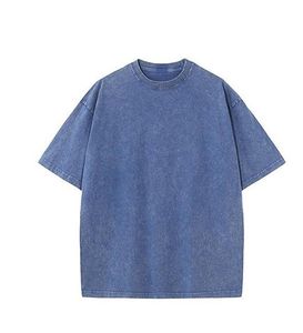 T-shirt personnalisé lourd sur des t-shirts grande taille t-shirts pour hommes 100% coton col vierge t-shirt surdimensionné avec logo personnalisé - Product Image 3
