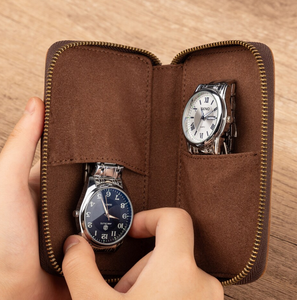 Luxury PU Leather <b>Watch</b> <b>Case</b> for 3 <b>Watches</b>, Grooms Fathers Gifts, Travel <b>Watch</b> Box, Gifts for Him for Men Custom Jewelry Box - Product Image 1