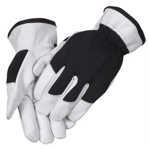 Gants de conduite pour chauffeurs de camion en cuir de vachette naturel blanc de qualité supérieure, durables et souples, design personnalisé, gants de sécurité pour le travail industriel - Product Image 1