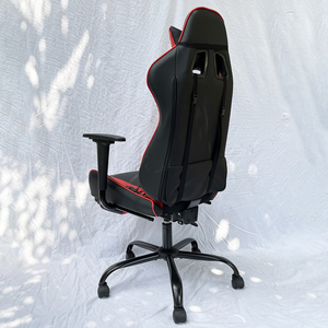 Silla de Juego Ergonómica Negra y Roja 7188 SFGC008, de Metal 4D, Cuero PU, Refrigerante, Extensible, Plegable, Giratoria, con Masaje, para Oficina - Product Image 6