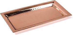 Plateau de service rectangulaire en cuivre avec aspect martelé authentique pour la cuisine et la salle à manger au prix de gros par AALIYAN IMPEX - Product Image 3