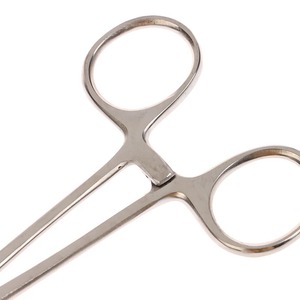 Pince à épiler hémostatique manuelle en acier inoxydable à pointe courbée, coudée et droite, avec verrouillage, pour usage général - Product Image 3