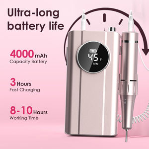 La mejor lima de uñas eléctrica Efile profesional para uñas Taladro de uñas acrílico Herramienta de salón portátil inalámbrica con pilas - Product Image 5