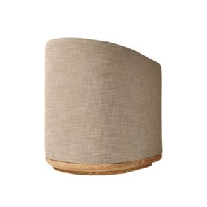 Fauteuil de salon d'extérieur moderne en teck, chaise d'appoint ronde rembourrée, mobilier de jardin confortable pour utilisation sur sol dur - Product Image 2