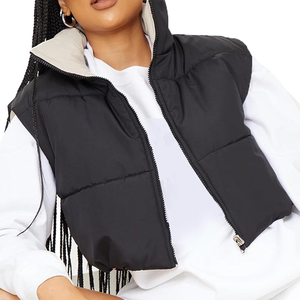 High Quality Sleeveless <b>Gilet</b> Jacket for Men Winter Wear with Crew Neck High Street Style OEM Multicolor Options - Product Image 2