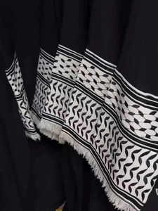 ชุดเดรสยาวแขนยาวแบบมุสลิม อบายะ คิโมโน ผ้าคูฟียะห์ปักลายซูมแบบเรียบง่าย ผลิตด้วยมือ ปี 2024 ขายส่ง ระบายอากาศได้ดี สำหรับชาวปาเลสไตน์ - Product Image 3