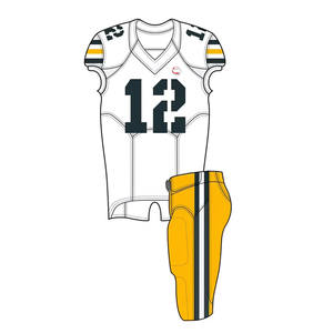 Camiseta de fútbol americano con sublimación personalizada, conjunto de pantalones, ropa deportiva estampada, uniforme para entrenamiento, ropa de equipo de manga corta - Product Image 3