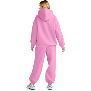 Nuevo diseño personalizado, conjunto de dos piezas para mujer, ropa informal de invierno para mujer, chándales de manga larga con cremallera y bloque de Color para mujer - Product Image 5